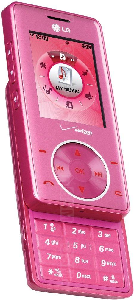 verizon chocolate phone pink