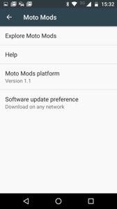 Общие настройки и Moto Mods Общие настройки и Moto Mods