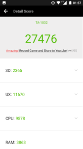 Resultados de benchmarks