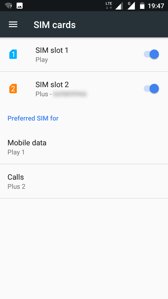Dialer, opciones dual-SIM y llamadas