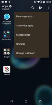 Подменю приложений, опции, папки и виджеты