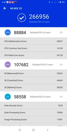 Benchmarks results