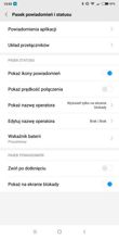 Settings, additional interface elements